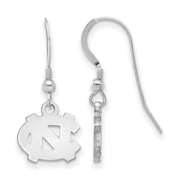 Sterling Silver U of North Carolina XS (Tiny) Dangle Earrings